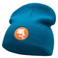 thumbnail image 1 of Skate Trick Embroidered 8 Inch Short Beanie - Aqua OSFM, 1 of 5