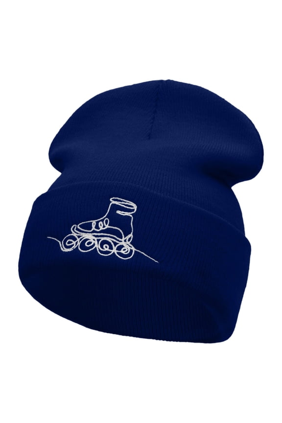 Skate Wired Embroidered 12 Inch Long Knitted Beanie - Royal OSFM