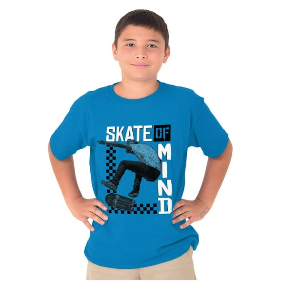 Skate of Mind Skateboarding Pun Boys Kids T Shirt Tees Tops Teen Brisco Brands XS