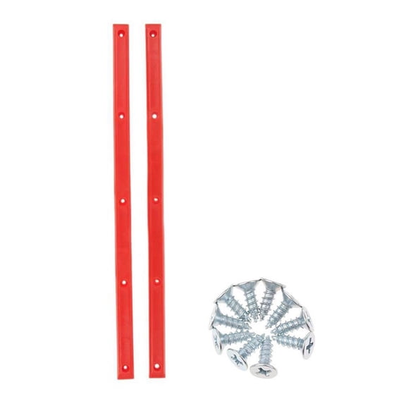 Skateboard Anti-collision Strips Set - Protective Deck Rails with Screws for Longboards (2 Pack)