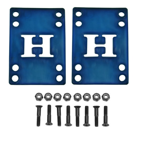 Skateboard BLUE RISER PADS 1/8 in & 1 in PHILLIPS HARDWARE NUTS & BOLTS