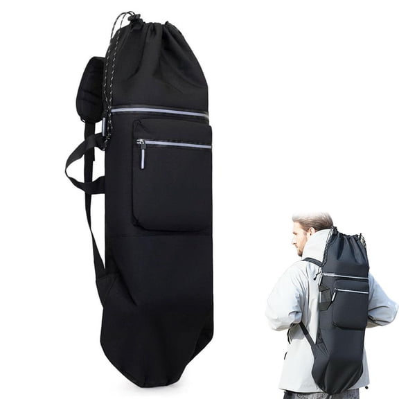 Skateboard Backpack Handbag with Adjustable Straps & Reflective Strip,Regular Skateboard Longboard Bag,Lightweight & Resistant Skateboards Bag for Travel Outdoor Activities