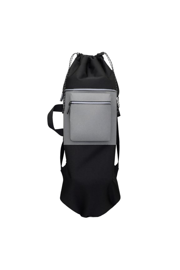 Skateboard Backpack Large Capacity Organizer with Drawstring Closure Reflective Waterproof Oxford Cloth Suitable for Outdoor Commuting