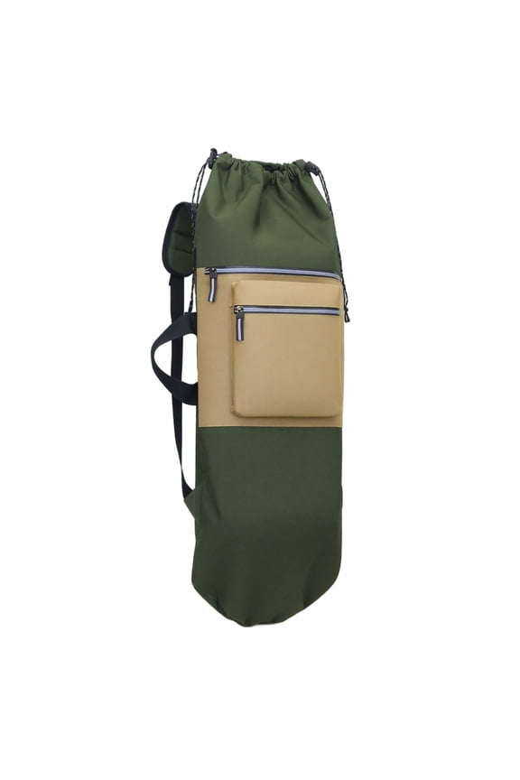 Skateboard Backpack Large Capacity Organizer with Drawstring Closure Reflective Waterproof Oxford Cloth Suitable for Outdoor Commuting