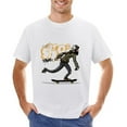 thumbnail image 1 of Skateboard Black Vintage T-shirt Mens Cotton Classic Crewneck Short Sleeve Tees Unisex White 4XL, 1 of 2