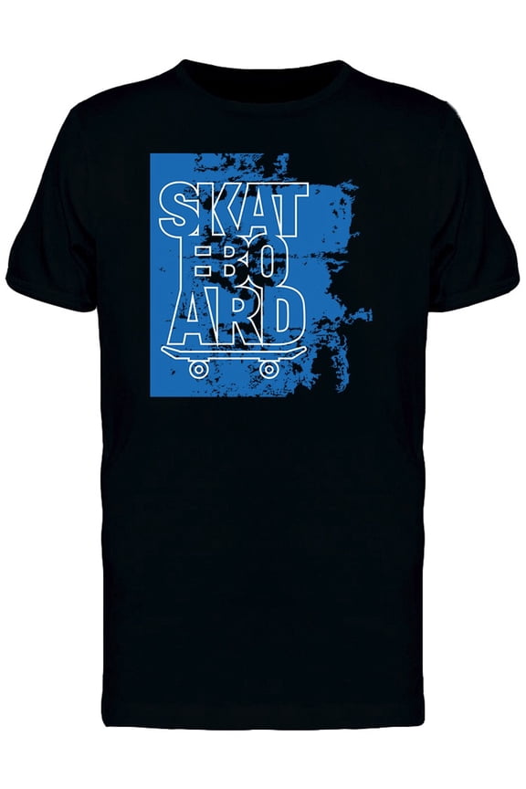 Skateboard Blue Logo T-Shirt Men -Image by Shutterstock, Male Small