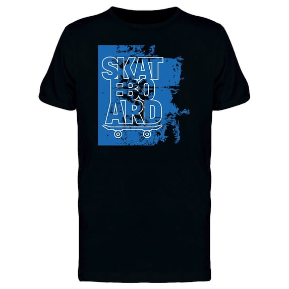Skateboard Blue Logo T-Shirt Men -Image by Shutterstock, Male Small
