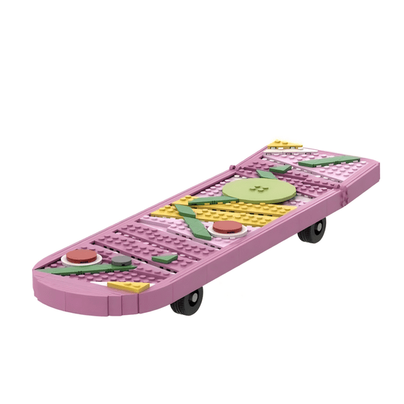 Skateboard Building Block, Creative Assembled Skateboard Model for Display & Collection, Creative Birthday Gift, Home Office Table Centerpiece