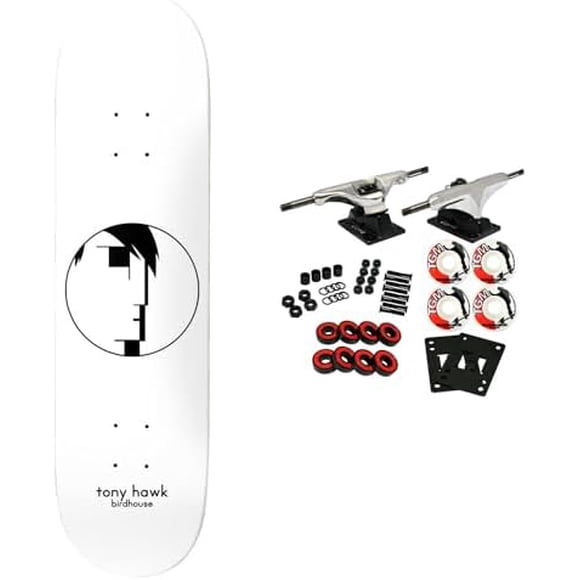 Tony Hawk Birdhouse Skateboard Deck - 8.0 X 31.5 Inches, White Premium Maple