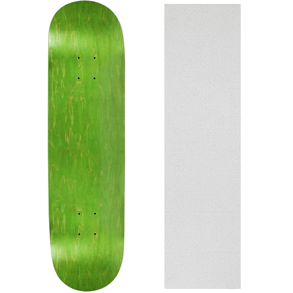 Skateboard Deck 7Ply Maple Stained Green With Griptape
