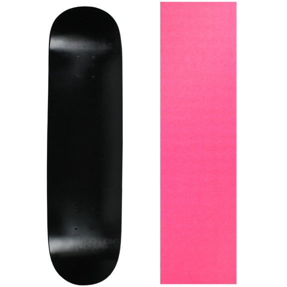 Skateboard Deck Blank Dipped Black 7.5" Pink Grip