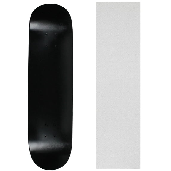 Skateboard Deck Blank Dipped Black 8.25" Clear Grip