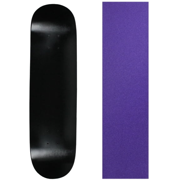 Skateboard Deck Blank Dipped Black 8.25" Purple Grip