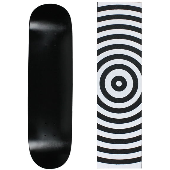 Skateboard Deck Blank Dipped Black 8.25" Target Grip