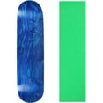 thumbnail image 1 of Skateboard Deck Blank Stained Blue 7.5" Neon Green Grip, 1 of 1