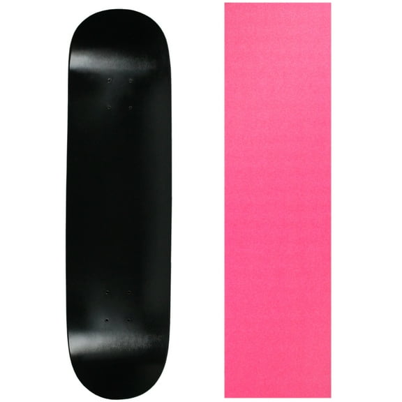 Skateboard Deck Pro 7-Ply Canadian Maple DIP BLACK With Griptape 7.5" - 8.5"