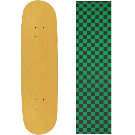 Skateboard Deck Pro 7-Ply Canadian Maple NATURAL With Griptape 7.5" - 8.5"