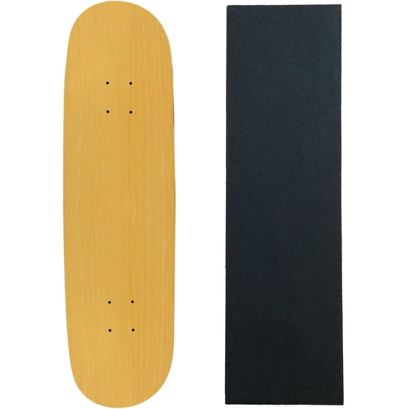 Skateboard Deck Pro 7-Ply Canadian Maple NATURAL With Griptape 7.5" - 8.5"
