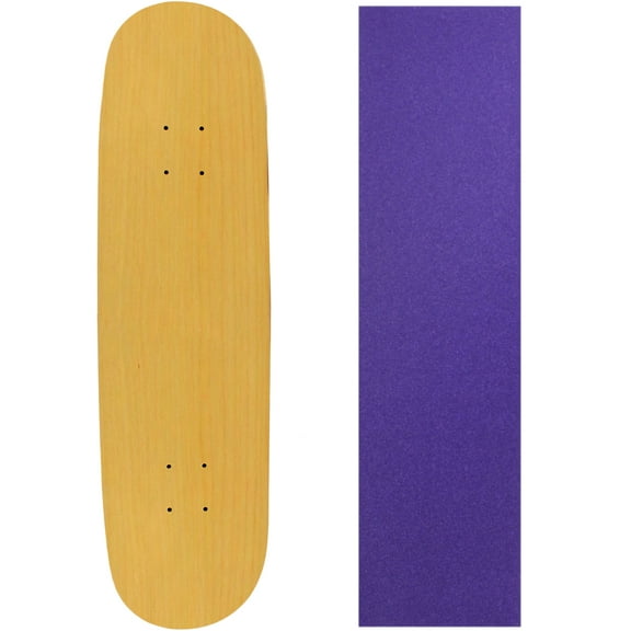 Skateboard Deck Pro 7-Ply Canadian Maple NATURAL With Griptape 7.5" - 8.5"