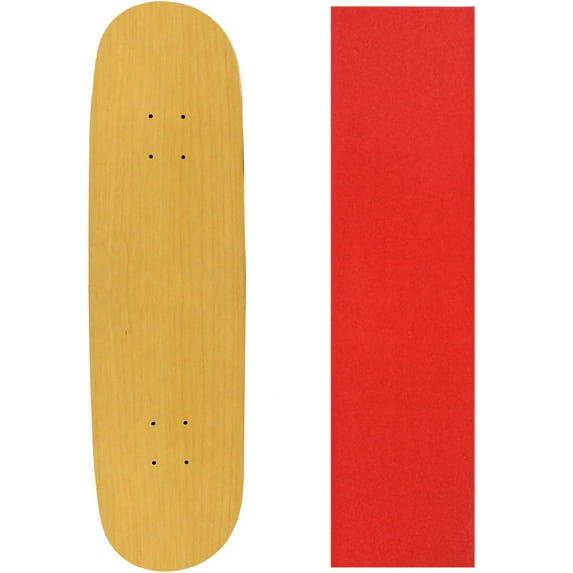 Skateboard Deck Pro 7-Ply Canadian Maple NATURAL With Griptape 7.5" - 8.5"