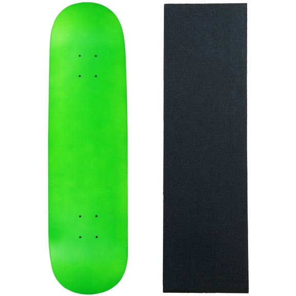 Skateboard Deck Pro 7-Ply Canadian Maple NEON GREEN With Griptape 7.5" - 8.5"