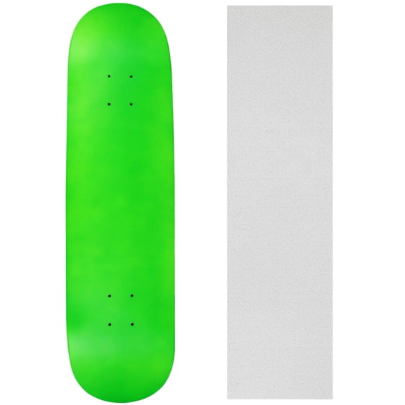 Skateboard Deck Pro 7-Ply Canadian Maple NEON GREEN With Griptape 7.5" - 8.5"