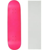 Skateboard Deck Pro 7-Ply Canadian Maple NEON PINK With Griptape 7.5" - 8.5"