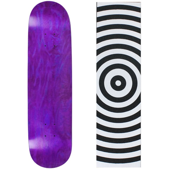 Skateboard Deck Pro 7-Ply Canadian Maple STAINED PURPLE With Griptape 7.5" - 8.5"