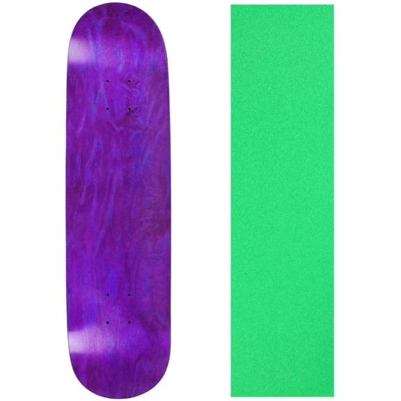 Skateboard Deck Pro 7-Ply Canadian Maple STAINED PURPLE With Griptape 7.5" - 8.5"