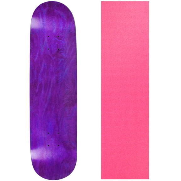 Skateboard Deck Pro 7-Ply Canadian Maple STAINED PURPLE With Griptape 7.5" - 8.5"