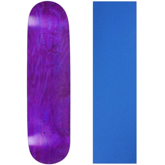 Skateboard Deck Pro 7-Ply Canadian Maple STAINED PURPLE With Griptape 7.5" - 8.5"