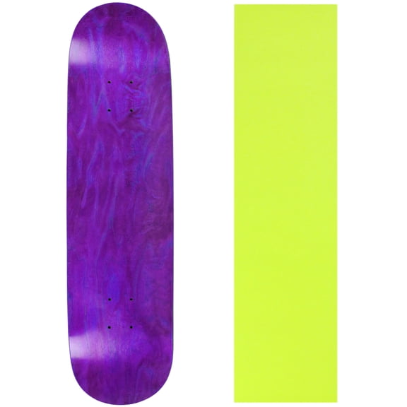 Skateboard Deck Pro 7-Ply Canadian Maple STAINED PURPLE With Griptape 7.5" - 8.5"