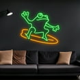 thumbnail image 1 of Skateboard Frog Neon Sign, Skateboard Frog Led Signs, Skateboard Frog Decor, Skateboard Frog Neon, 1 of 5