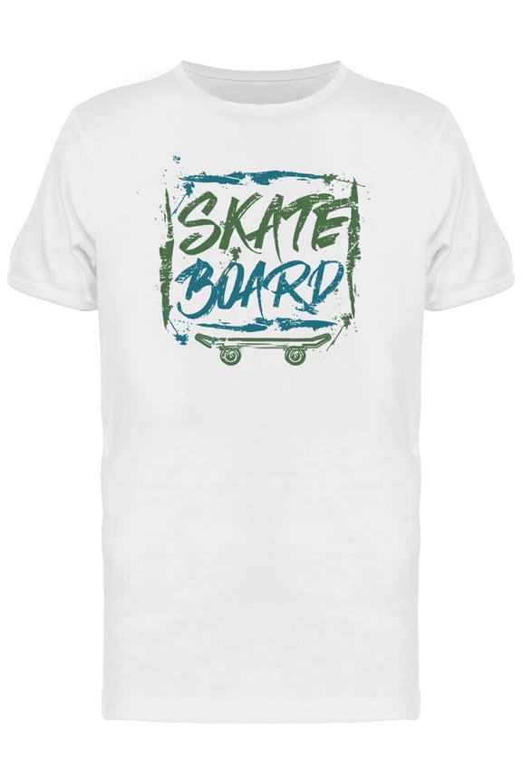 Skateboard Green Logo T-Shirt Men -Image by Shutterstock, Male x-Large