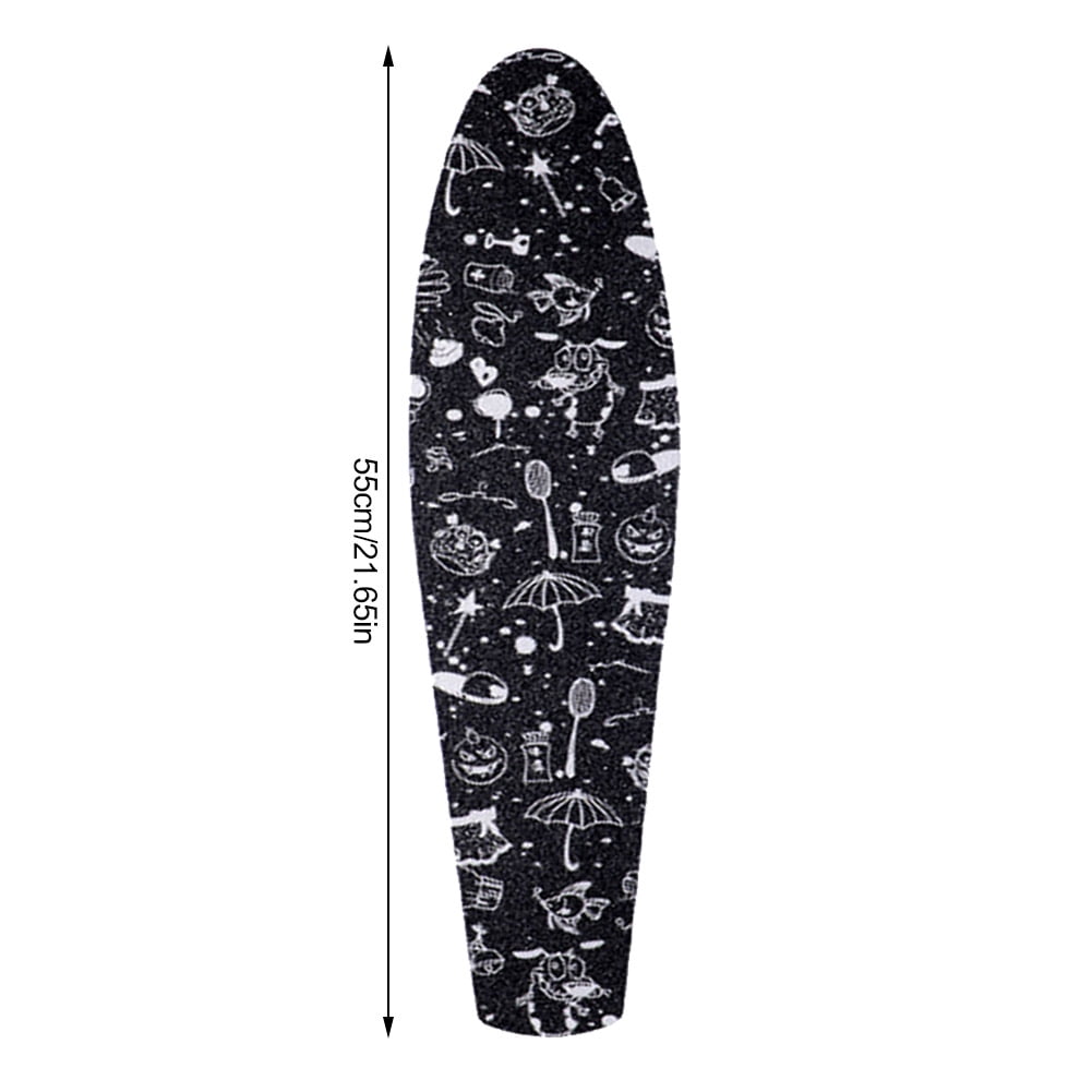 Poeticcity Skateboard Grip Tape - 9x33 Inch Yellow Rubber Ducks With Sunglasses Design, Waterproof Anti-Slip Sandpaper