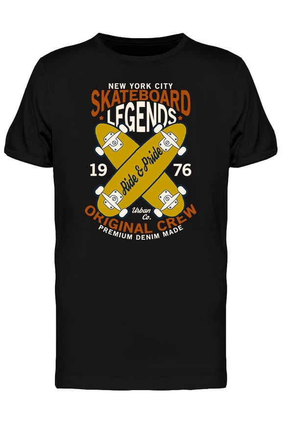 Skateboard Legends Original Crew T-Shirt Men -Image by Shutterstock, Male 3X-Large