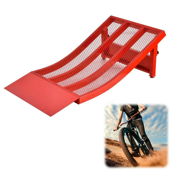 Skateboard Ramp, 300Lbs Weight Limit, Portable BMX Training Equipment - Boys Girls Backyard Use