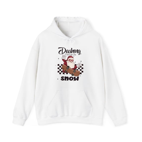 Skateboard Santa Dashing Through the Snow Hoodie