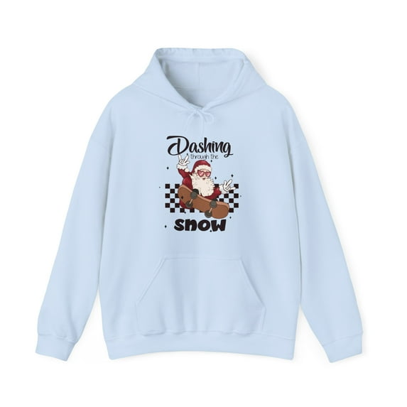 Skateboard Santa Dashing Through the Snow Hoodie