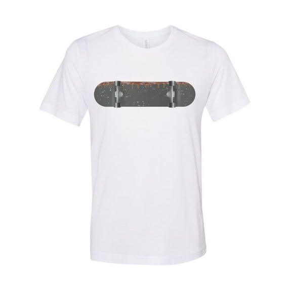Skateboard Shirt, Chocolate Skateboard, Skateboard Gift, Unisex Fit, Skating Shirt, Gift For Him, Funny Skateboarding Shirt, Skateboarder, White, XL