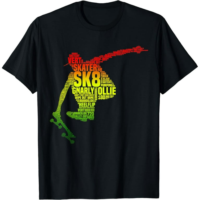 Skateboard Tshirt Skater T-Shirt Gift Tee Ollie Vintage Skateboard Tshirt Skater T-Shirt Gift Tee Ollie Vintage