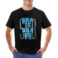 thumbnail image 1 of Skateboard Sk8 Men’s Graphic T-shirt Vintage Short Sleeve Sport Tee Black 2XL, 1 of 5
