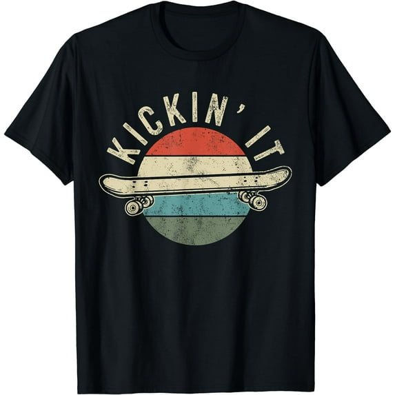 Skateboard Skateboarding Gift for Skateboarder Retro Vintage T-Shirt Black 3X-Large