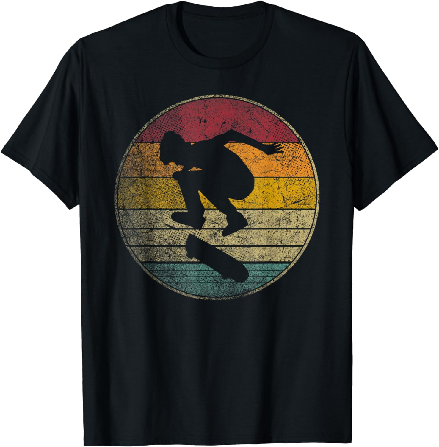 Skateboard Skater Skating Vintage Distressed Retro Boys Kids T-Shirt ...