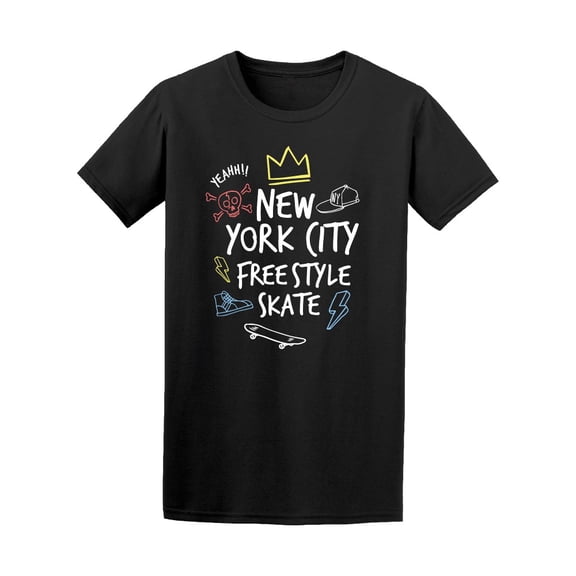 Skateboard Slogan Graphic T-Shirt Men -Image by Shutterstock, Male Large