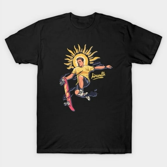 Skateboard Trick Airwalk Funny Graphic, H3742 Unisex T-Shirt, Up to 5XL Available