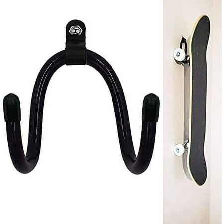 Skateboard Wall Hanger Wall Storage Display Skateboard Wall Rack Wall Mount - Store Horizontally or Vertically/Adjustable Size - Hold up to 20 KG. (40LBS) - W/Hardware - No Board Included