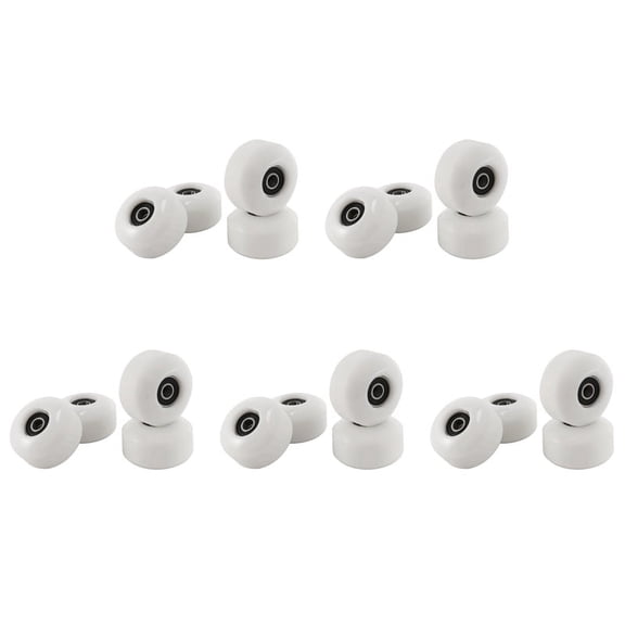 Skateboard Wheels with Bearings 52X30mm Street PU Wheels Skateboard Parts Cruiser Longboard Wheels (Set of 20) White