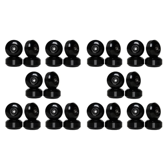Skateboard Wheels with Bearings 52x30mm Street PU Wheels Skateboard Parts Cruiser Longboard Wheels (Set of 40) Black