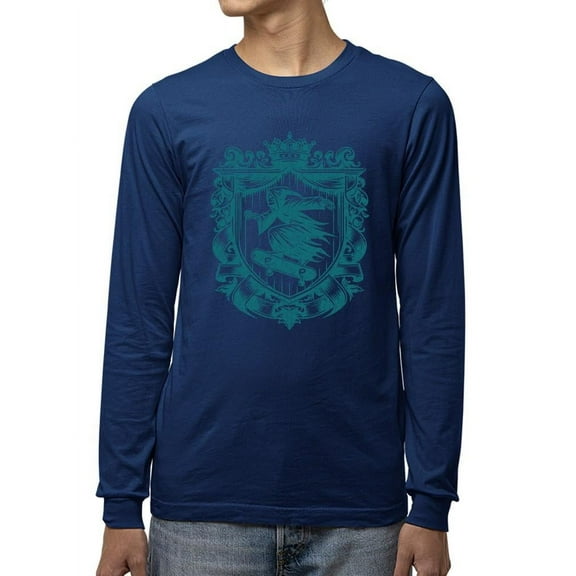 Skateboarder Crest Graphic Graphic - Men's Long Sleeve